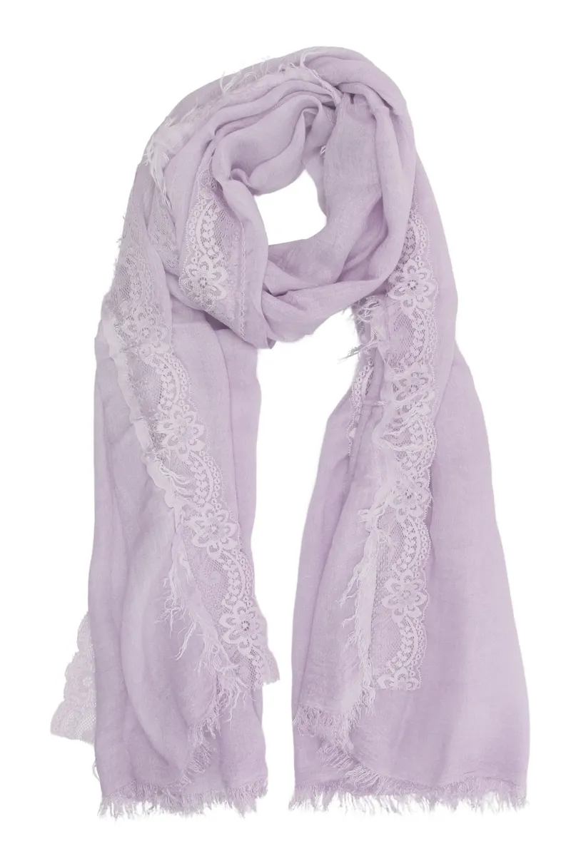 COLLEZIONE ALESSANDRO модный шарф "Эльза" из натурального материала с кружевом, лиловый
COLLEZIONE ALESSANDRO модный шарф "Эльза" из натурального материала с кружевом, лиловый