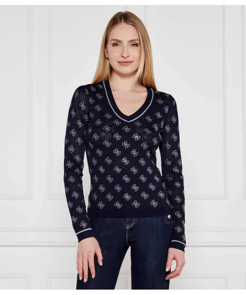Свитер Рози 4г Regular fit Guess Jeans, синий 
Свитер Рози 4г Regular fit Guess Jeans, синий