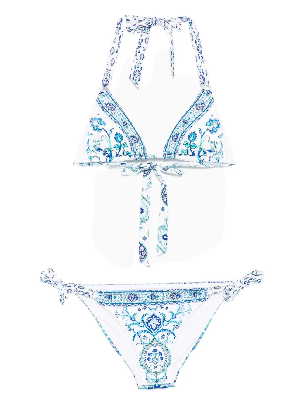 Бикини с принтом пейсли и вырезом халтер Camilla, белый
Бикини с принтом пейсли и вырезом халтер Camilla, белый