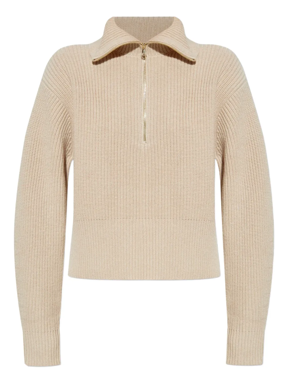 Свитер в рубчик с воротником на молнии MAX MARA, нейтральный
Свитер в рубчик с воротником на молнии MAX MARA, нейтральный