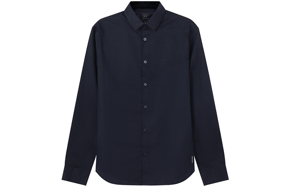 Рубашка мужская темно-синяя Armani Exchange, синий 
Рубашка мужская темно-синяя Armani Exchange, синий