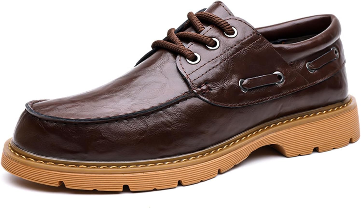 Мужские кожаные оксфорды с 3 отверстиями на шнуровке, платформой с протекторной подошвой, противоскользящие, модель дерби, удобные повседневные и деловые обувь для офиса и прогулок на лодке Oxngdmdm, коричневый
Мужские кожаные оксфорды с 3 отверстиями на шнуровке, платформой с протекторной подошвой, противоскользящие, модель дерби, удобные повседневные и деловые обувь для офиса и прогулок на лодке Oxngdmdm, коричневый