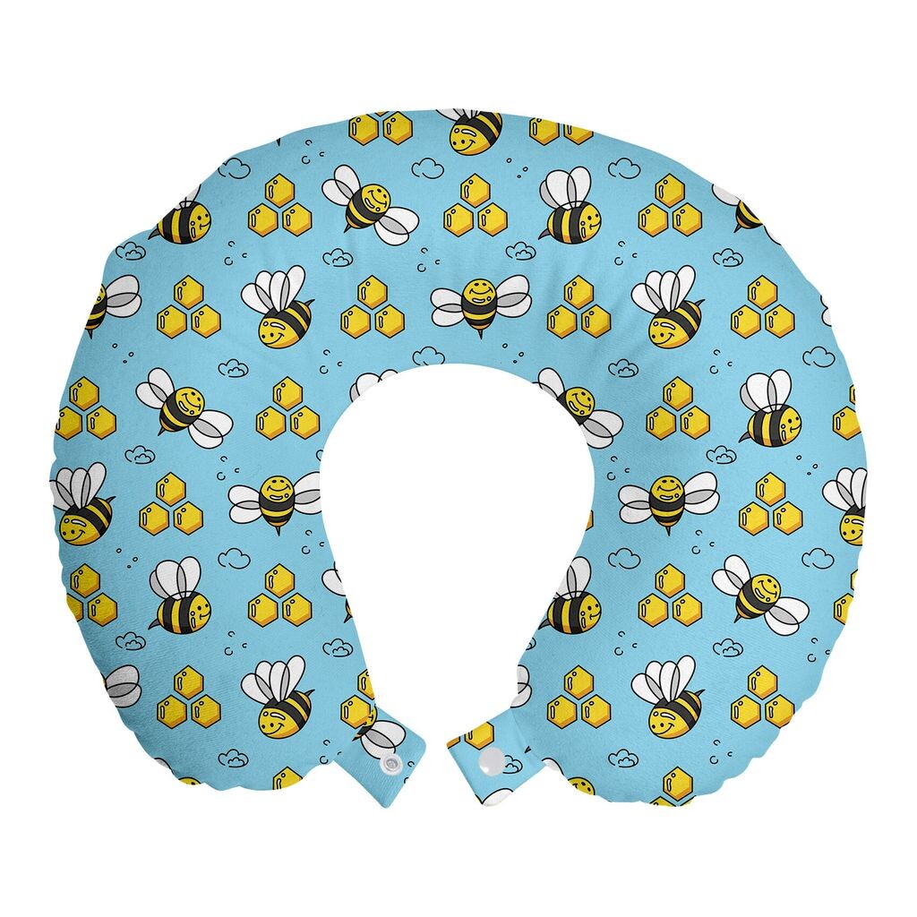 ABAKUHAUS Honey Bee Дорожная подушка для шеи, мультяшный стиль Happy Bees, пенопластовые дорожные принадлежности для самолета и автомобиля, 30x30 см, Небесно-голубая горчица
ABAKUHAUS Honey Bee Дорожная подушка для шеи, мультяшный стиль Happy Bees, пенопластовые дорожные принадлежности для самолета и автомобиля, 30x30 см, Небесно-голубая горчица