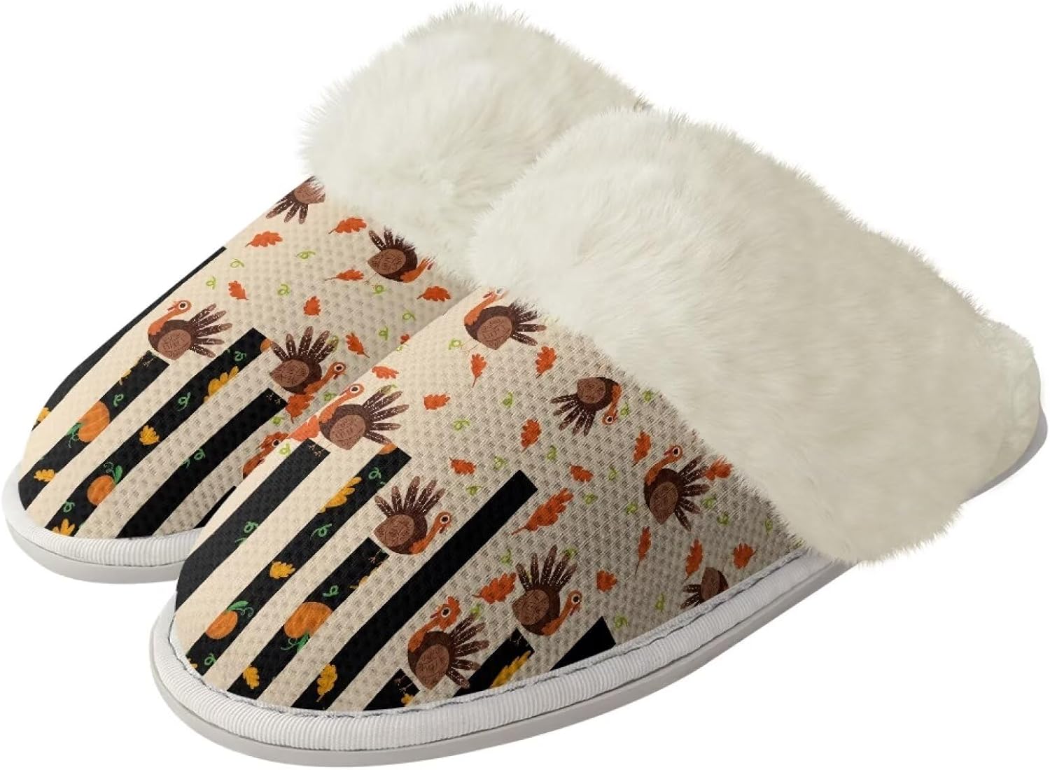 Домашние тапочки для женщин и мужчин с тематикой Дня благодарения, мягкие, уютные, легкие, для спальни Zhangruoheng, Thanksgiving Turkey Stripe Print
Домашние тапочки для женщин и мужчин с тематикой Дня благодарения, мягкие, уютные, легкие, для спальни Zhangruoheng, Thanksgiving Turkey Stripe Print