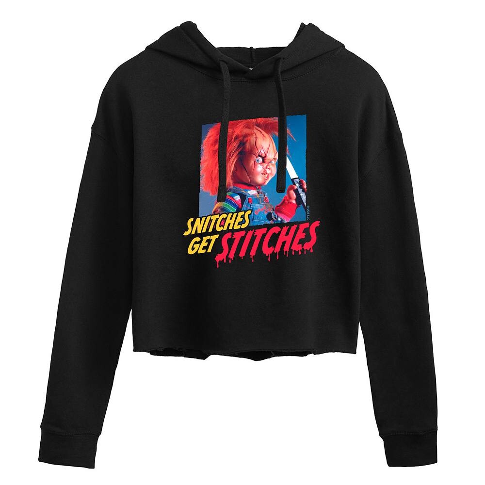 Укороченная толстовка Chucky Snitches Get Stitches для юниоров Licensed Character, черный
Укороченная толстовка Chucky Snitches Get Stitches для юниоров Licensed Character, черный