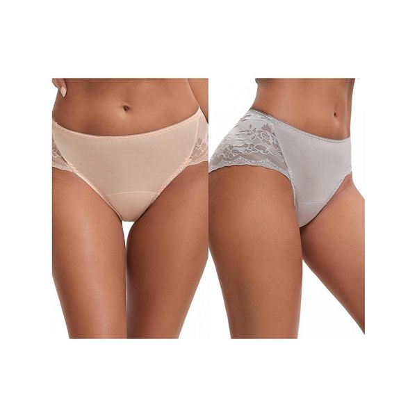 2 упаковки женских кружевных трусиков мид-вайст с полным покрытием hi-cut, защита от протекания Inspire Chic, Gray Beige
2 упаковки женских кружевных трусиков мид-вайст с полным покрытием hi-cut, защита от протекания Inspire Chic, Gray Beige