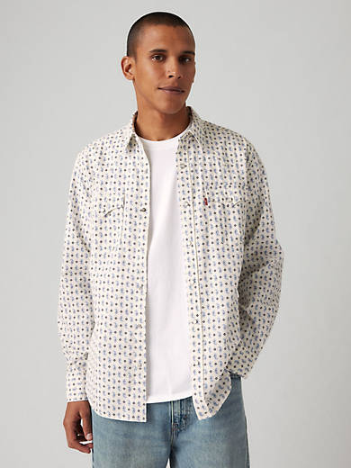 Классическая рубашка в стиле вестерн-стандарт Levi's, цвет Milo Paisley Geo Egret - Multi-Color
Классическая рубашка в стиле вестерн-стандарт Levi's, цвет Milo Paisley Geo Egret - Multi-Color