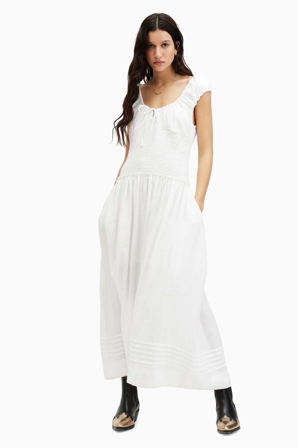 Платье макси Allsaints eliza All Saints, белый
Платье макси Allsaints eliza All Saints, белый