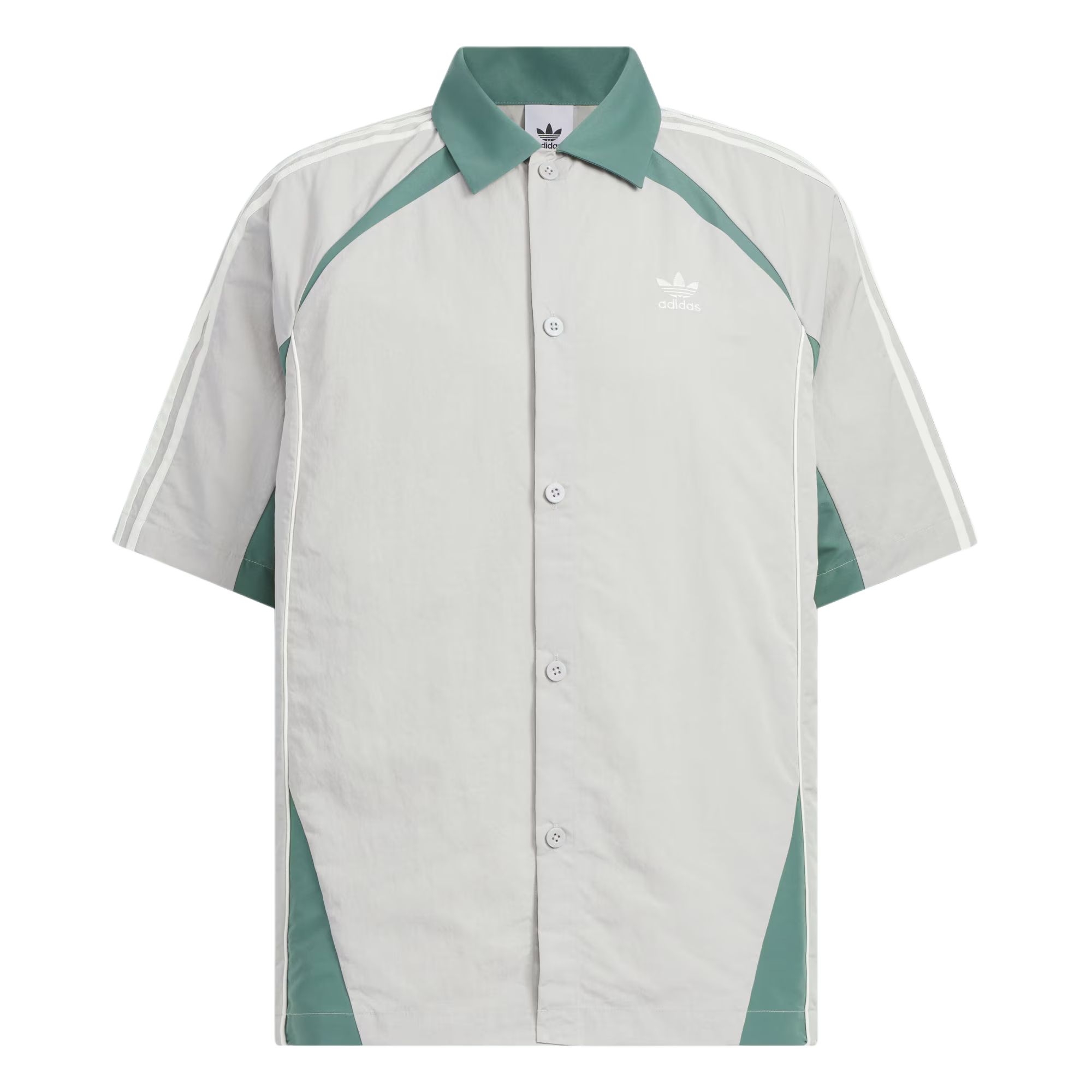 Adidas Originals Ретро SS25 рубашка мужская светло-серая/Detective Emeralds
Adidas Originals Ретро SS25 рубашка мужская светло-серая/Detective Emeralds