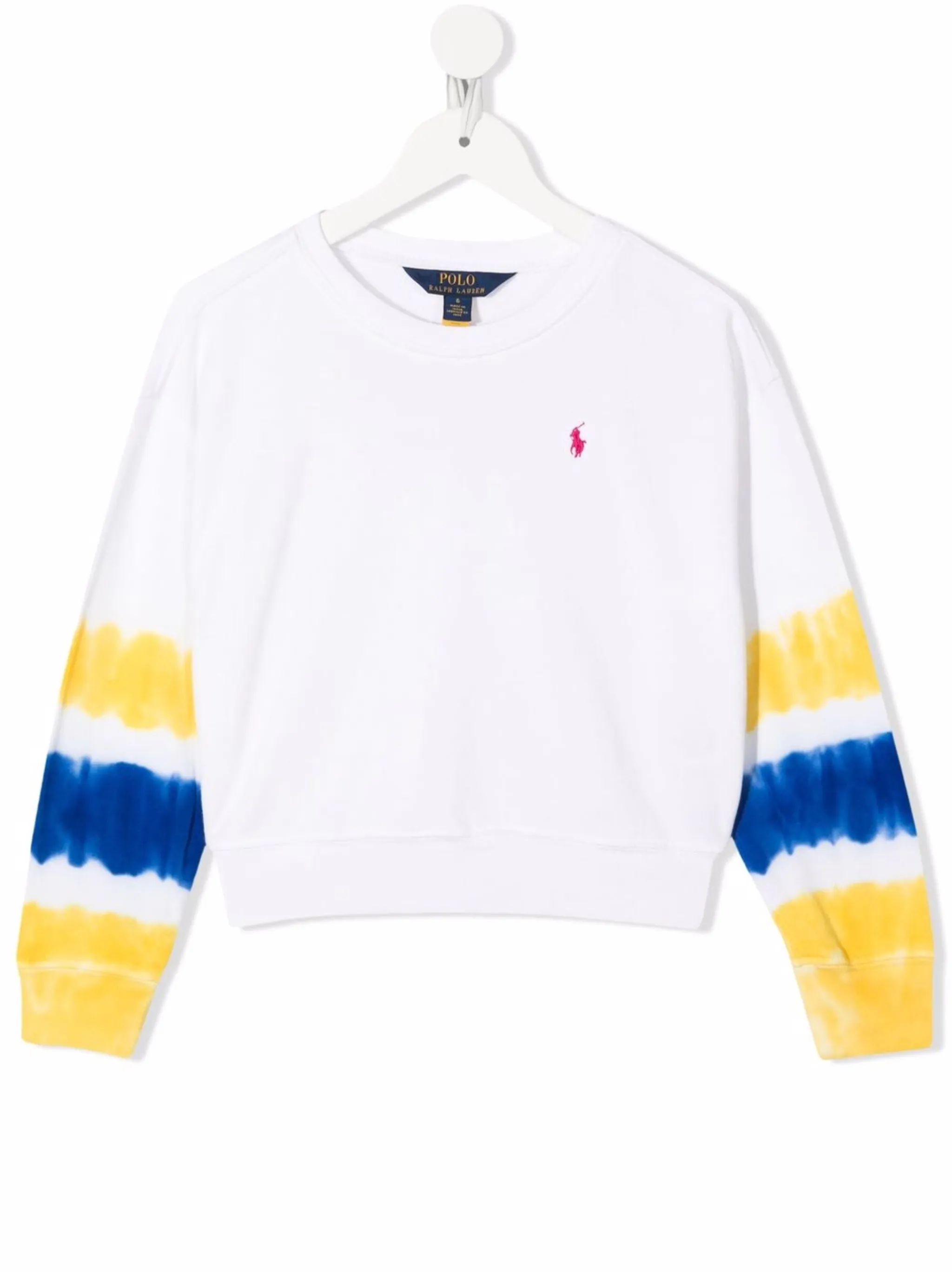 Укороченная толстовка с принтом тай-дай Polo Ralph Lauren Kids, белый
Укороченная толстовка с принтом тай-дай Polo Ralph Lauren Kids, белый