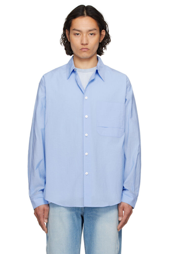 Синяя рубашка с карманом Solid Homme
Синяя рубашка с карманом Solid Homme