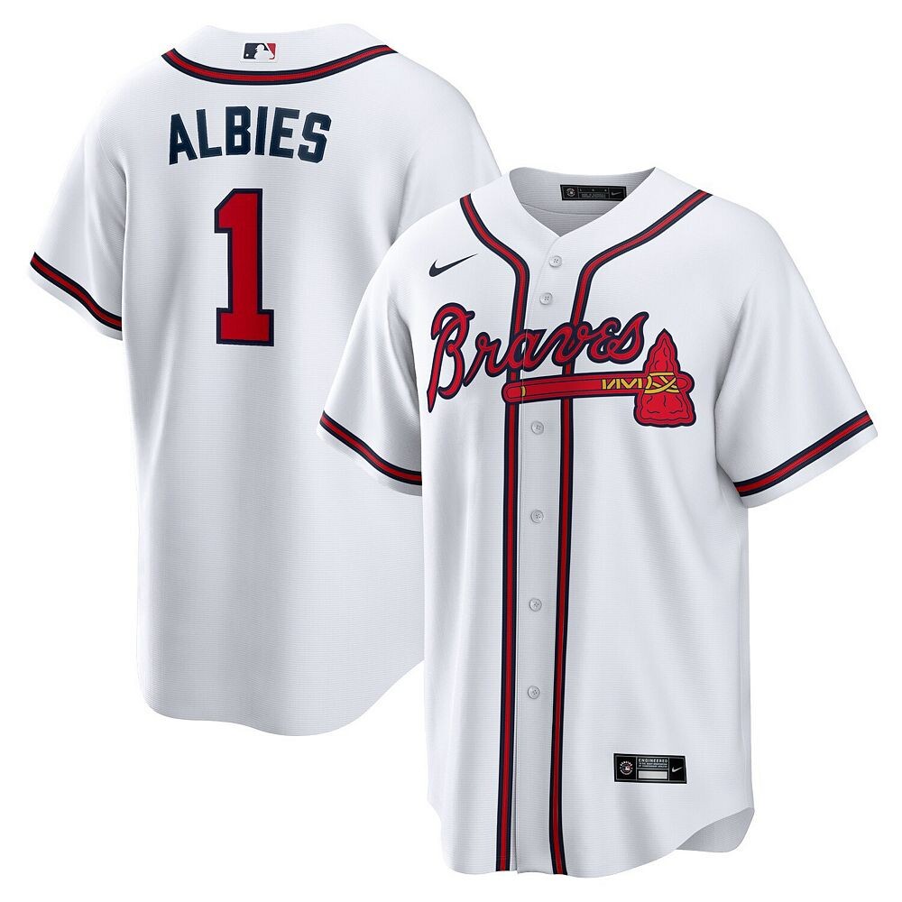Мужская футболка Nike Ozzie Albies White Atlanta Braves Home Replica с именем игрока, цвет Brv White
Мужская футболка Nike Ozzie Albies White Atlanta Braves Home Replica с именем игрока, цвет Brv White
