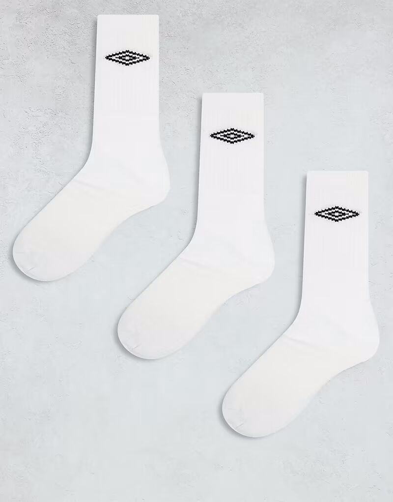 Носки Umbro, 3 пары, белый цвет
Носки Umbro, 3 пары, белый цвет