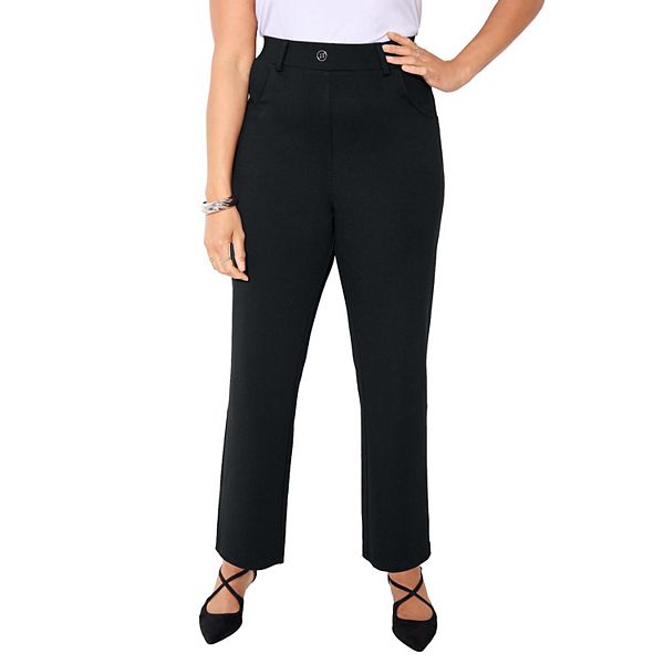Женские брюки прямого кроя plus size petite Catherines, Black
Женские брюки прямого кроя plus size petite Catherines, Black