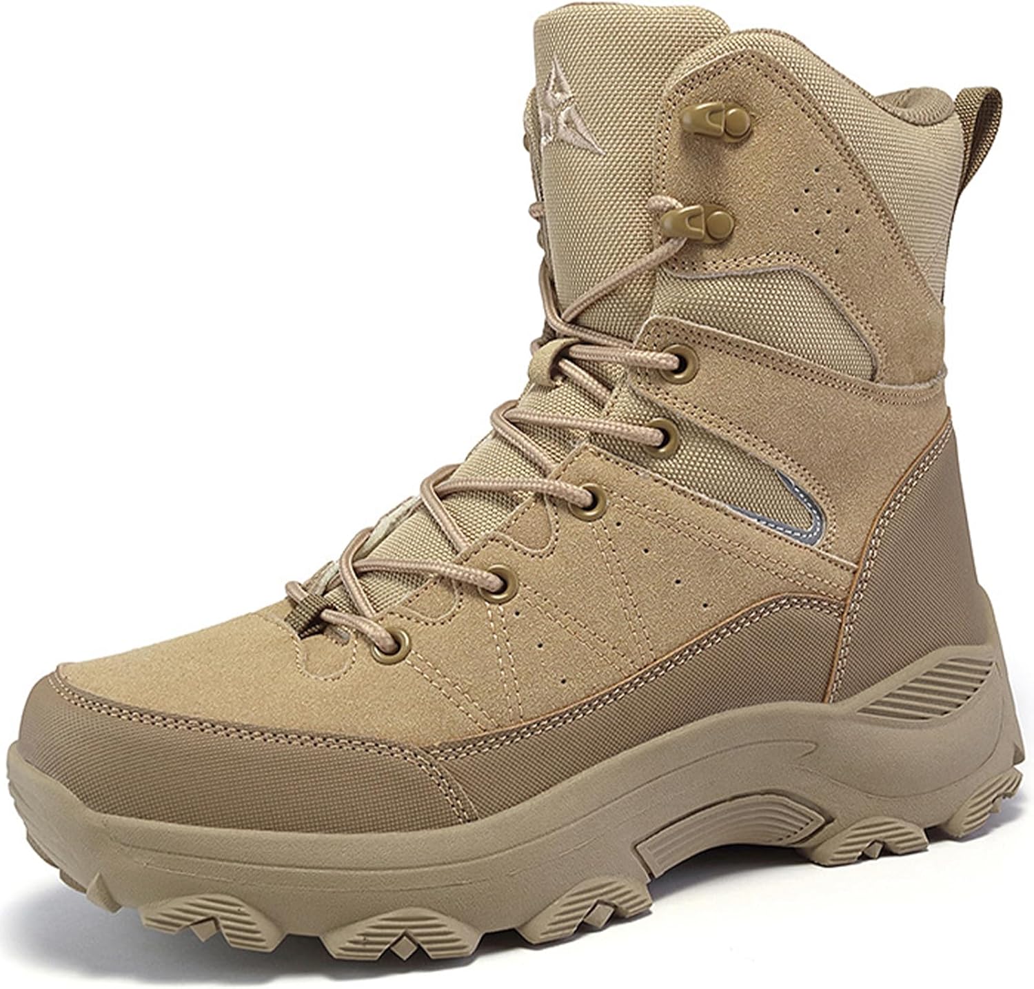 Мужские водонепроницаемые тактические ботинки QEOSNBX с боковой молнией, военные боевые ботинки, легкие, противоскользящие, для мотоцикла, походов и пустыни, хаки
Мужские водонепроницаемые тактические ботинки QEOSNBX с боковой молнией, военные боевые ботинки, легкие, противоскользящие, для мотоцикла, походов и пустыни, хаки
