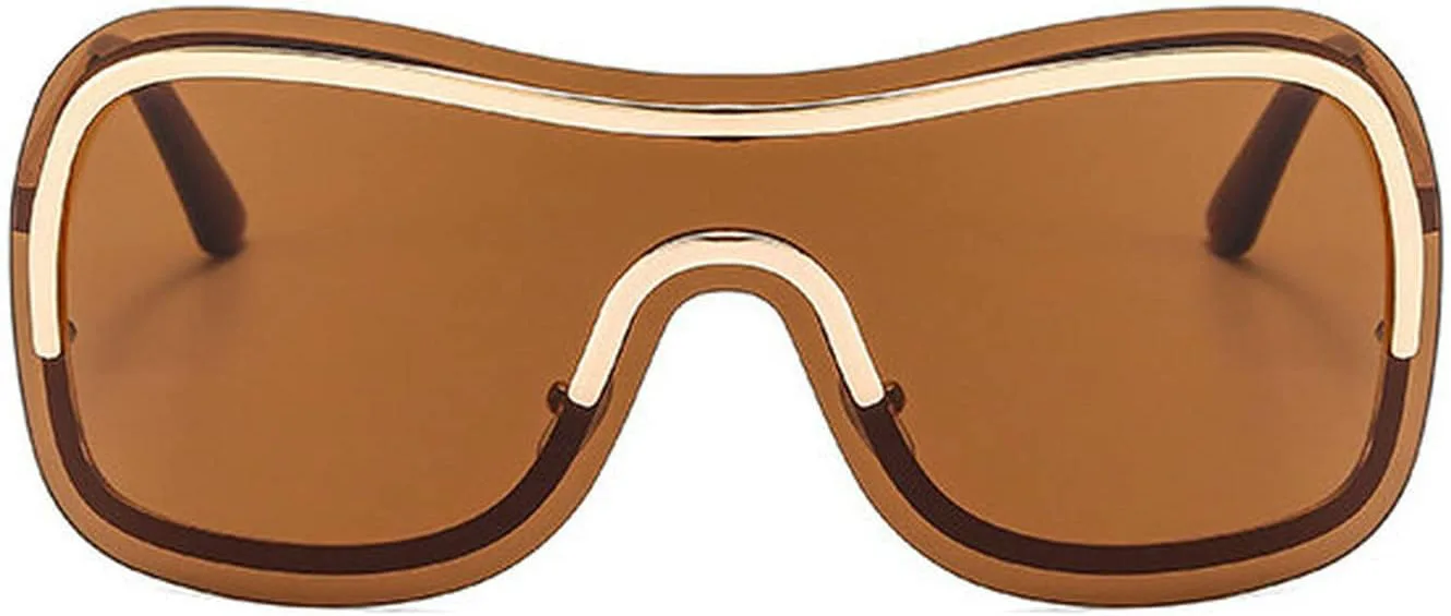 COTIA 2020 Модные солнцезащитные очки с полой дугой для женщин и мужчин, металлические, цельные, с зеркальными линзами, стильные очки для вождения, Gold Brown
COTIA 2020 Модные солнцезащитные очки с полой дугой для женщин и мужчин, металлические, цельные, с зеркальными линзами, стильные очки для вождения, Gold Brown