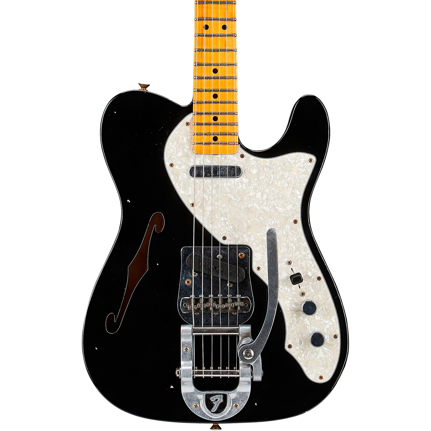 Электрогитара Fender Custom Shop '68 Telecaster Thinline Journeyman Relic, состаренная, черная
Электрогитара Fender Custom Shop '68 Telecaster Thinline Journeyman Relic, состаренная, черная