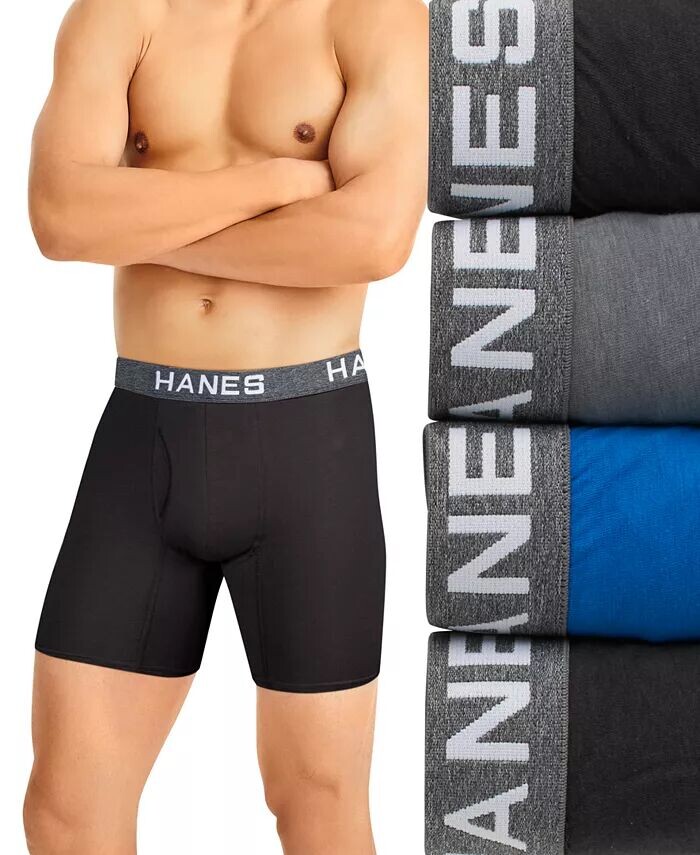 Мужские трусы-боксеры Ultimate ComfortFlex Fit 4 шт. из влагоотводящей сетки Hanes, черный
Мужские трусы-боксеры Ultimate ComfortFlex Fit 4 шт. из влагоотводящей сетки Hanes, черный