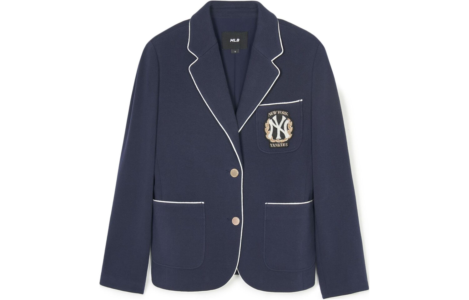 Деловой пиджак женский, цвет морской волны Mlb, цвет Marine Blue 
Деловой пиджак женский, цвет морской волны Mlb, цвет Marine Blue