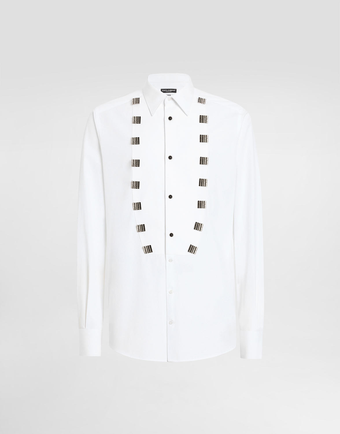 Хлопковая смокинговая рубашка с украшениями из драгоценных камней DOLCE & GABBANA, мультиколор
Хлопковая смокинговая рубашка с украшениями из драгоценных камней DOLCE & GABBANA, мультиколор