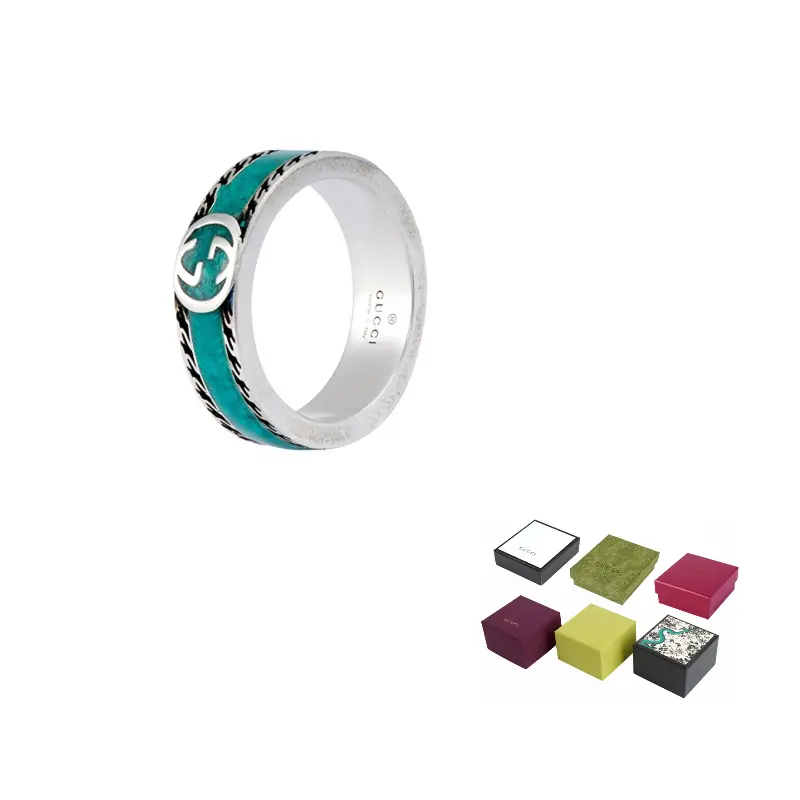GUCCI Кольцо из 925 стерлингового серебра с эмалью Unisex Green
GUCCI Кольцо из 925 стерлингового серебра с эмалью Unisex Green