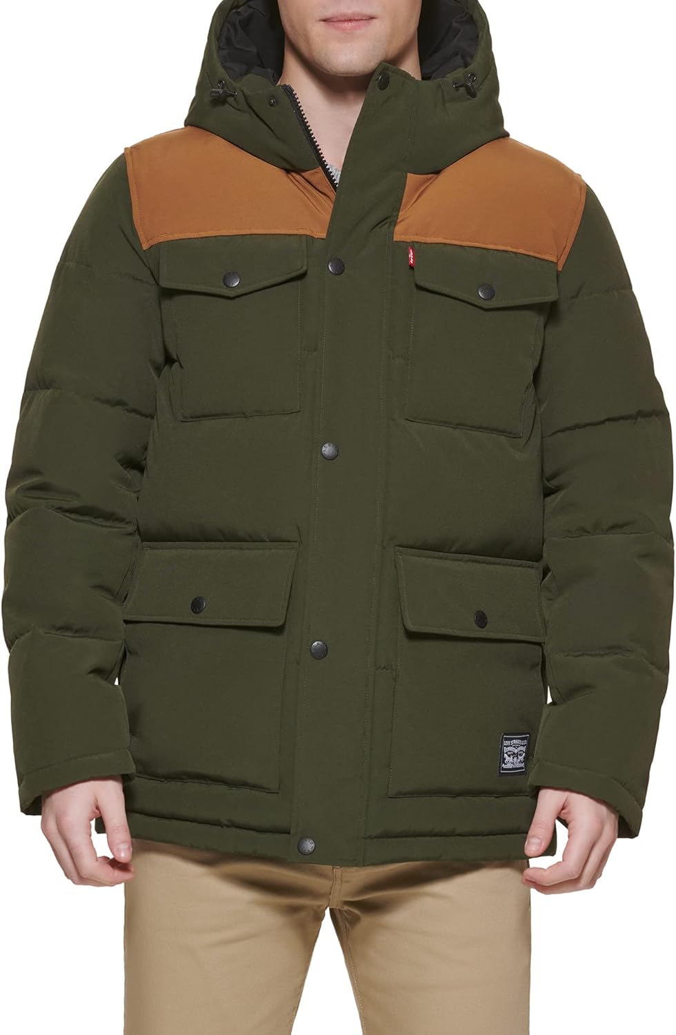 Стеганая парка Levi's для мужчин Arctic Cloth, Olive/Brown
Стеганая парка Levi's для мужчин Arctic Cloth, Olive/Brown