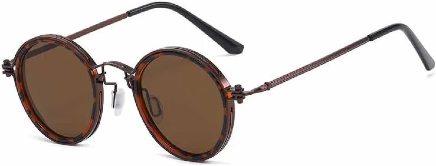 Круглые солнцезащитные очки в металлической оправе для мужчин и женщин, в стиле ретро, стимпанк, для путешествий и вождения, защита от УФ-излучения UV400 TKKTLLT, Brown Brown
Круглые солнцезащитные очки в металлической оправе для мужчин и женщин, в стиле ретро, стимпанк, для путешествий и вождения, защита от УФ-излучения UV400 TKKTLLT, Brown Brown