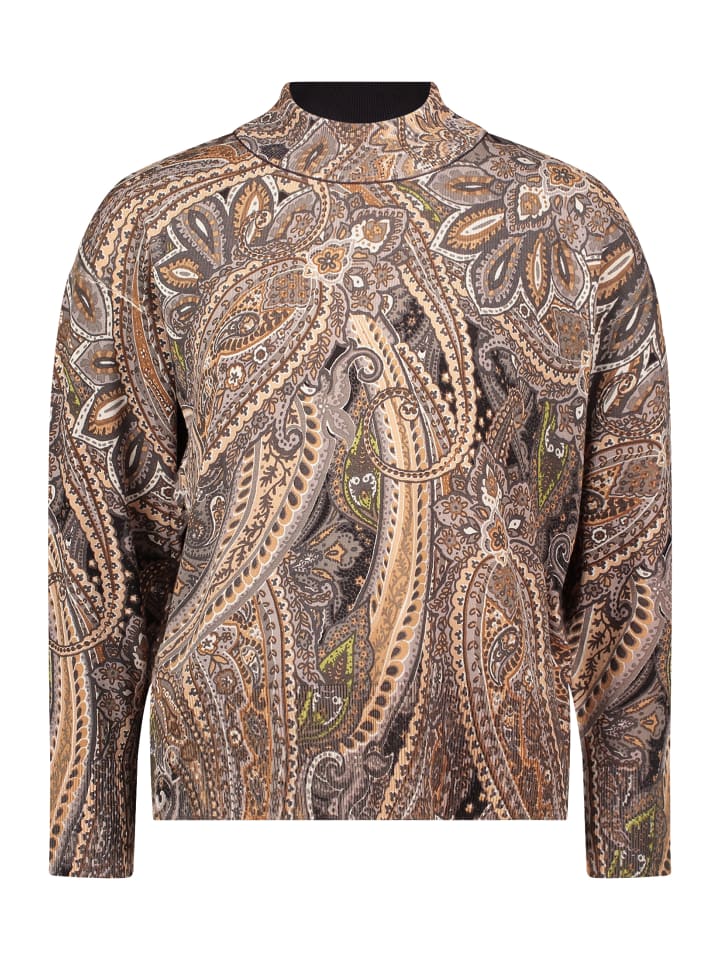 Тонкий вязаный свитер с воротником-стойкой в сером/бежевом цвете Betty Barclay
Тонкий вязаный свитер с воротником-стойкой в сером/бежевом цвете Betty Barclay