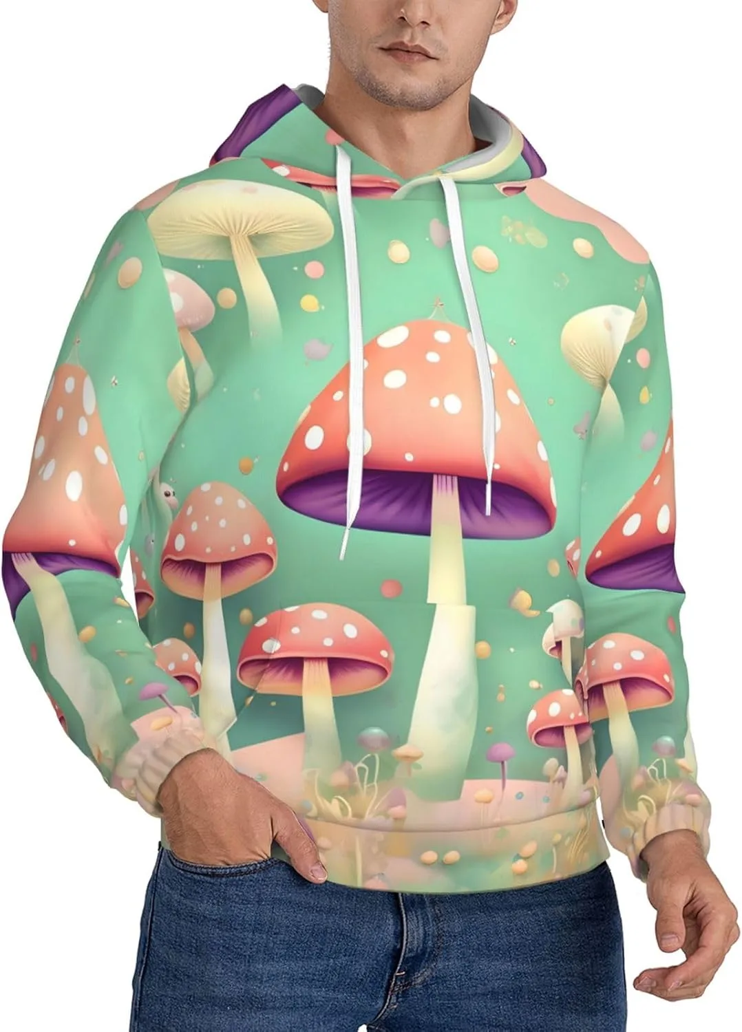 Мужская флисовая толстовка с капюшоном Trendy Dream Mushroom Print JaoXer
Мужская флисовая толстовка с капюшоном Trendy Dream Mushroom Print JaoXer