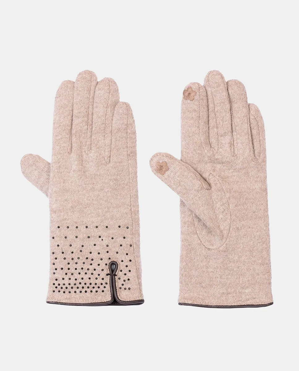 Перчатки из шерсти с меховой отделкой и заклёпками на подкладке Santacana, бежевый
Перчатки из шерсти с меховой отделкой и заклёпками на подкладке Santacana, бежевый