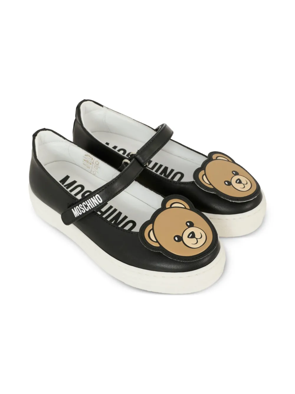 Декорированные кроссовки Moschino Kids, черный 
Декорированные кроссовки Moschino Kids, черный