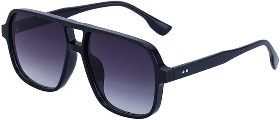 Ретро солнцезащитные очки с двойной перемычкой для женщин, градиентные солнцезащитные очки UV400, модные солнцезащитные очки для мужчин с заклепками HVTVTLA, Black Gray Gradient
Ретро солнцезащитные очки с двойной перемычкой для женщин, градиентные солнцезащитные очки UV400, модные солнцезащитные очки для мужчин с заклепками HVTVTLA, Black Gray Gradient