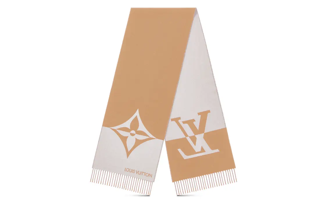 Мужской вязаный шарф Louis Vuitton, бежевый/белый
Мужской вязаный шарф Louis Vuitton, бежевый/белый