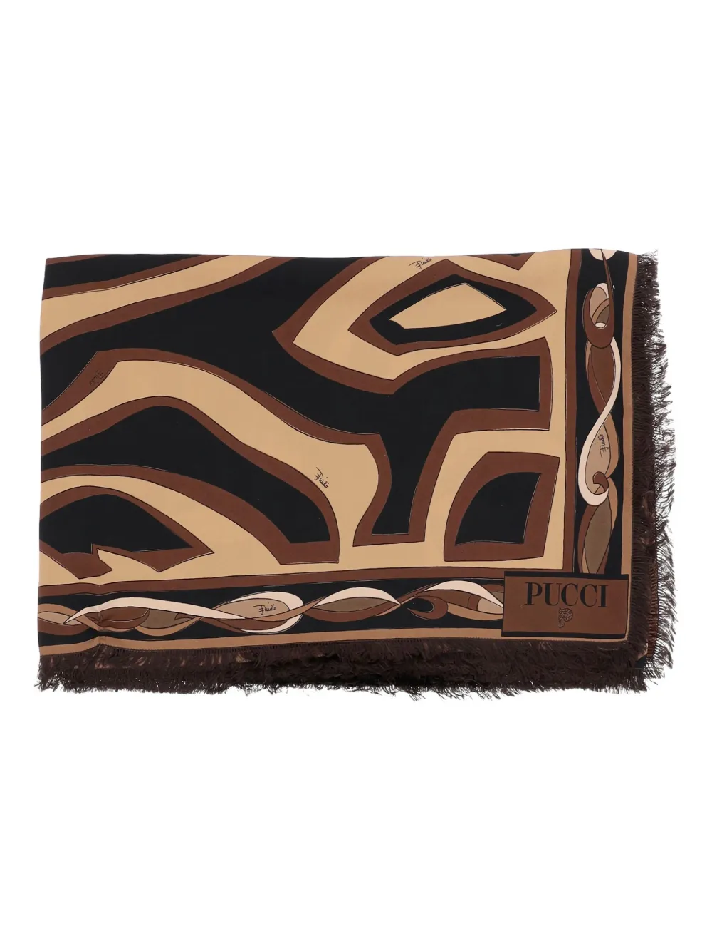 Шелковый шарф с геометрическим узором Pucci, бежевый
Шелковый шарф с геометрическим узором Pucci, бежевый