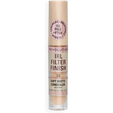 Makeup Revolution IRL Filter Finish Concealer от среднего до полного покрытия, 6 г C6 Revolution Beauty
Makeup Revolution IRL Filter Finish Concealer от среднего до полного покрытия, 6 г C6 Revolution Beauty