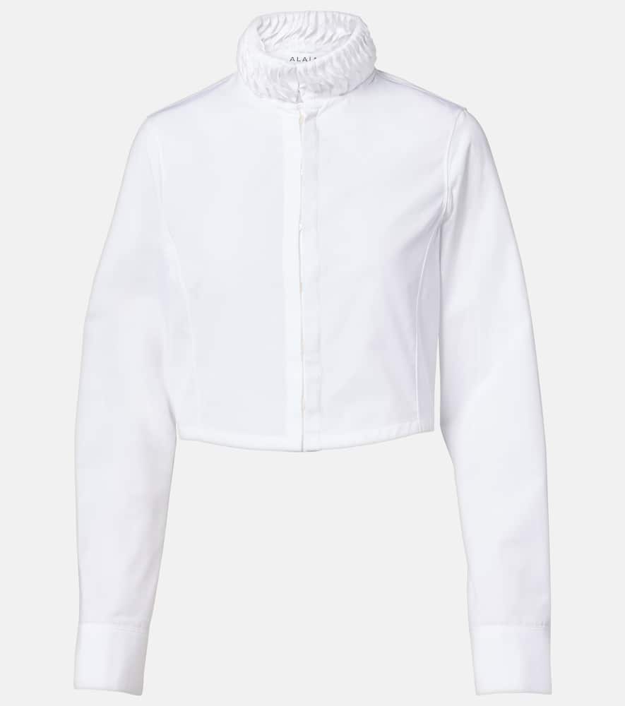 Короткая рубашка из хлопкового поплина Alaïa, Blanc
Короткая рубашка из хлопкового поплина Alaïa, Blanc