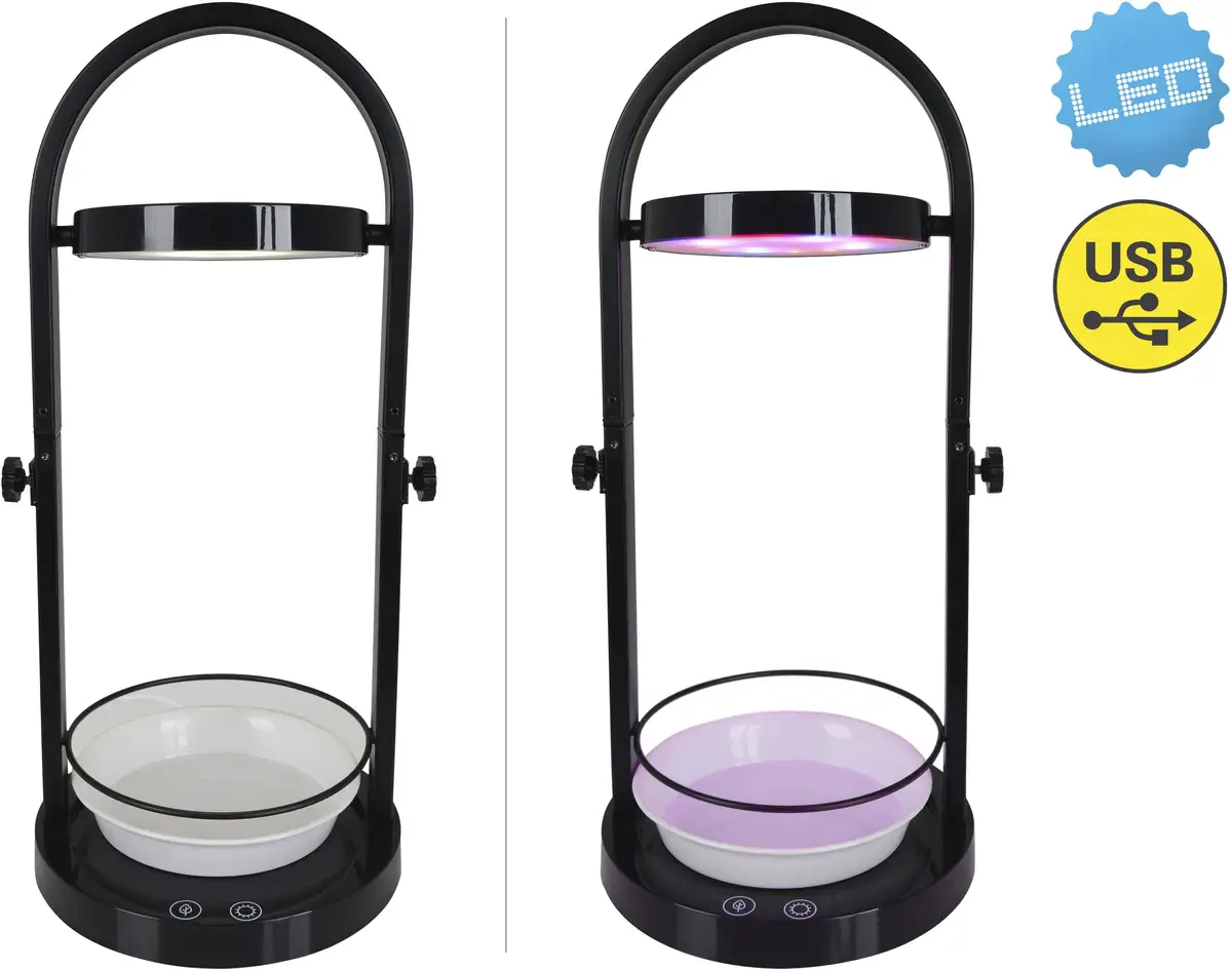Настольная светодиодная лампа näve Grow Light, 1 лампочка, светильник для роста, USB-кабель, регулируемая по высоте, черный Ø 18,20 см, Высота: 39 см, черный
Настольная светодиодная лампа näve Grow Light, 1 лампочка, светильник для роста, USB-кабель, регулируемая по высоте, черный Ø 18,20 см, Высота: 39 см, черный