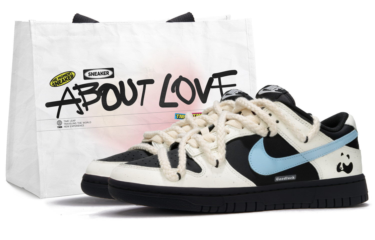 Nike Dunk Blueberry Panda 2.0 Low top Skateboard Shoes Unisex Black White Blue
Nike Dunk Blueberry Panda 2.0 Low top Skateboard Shoes Unisex Black White Blue