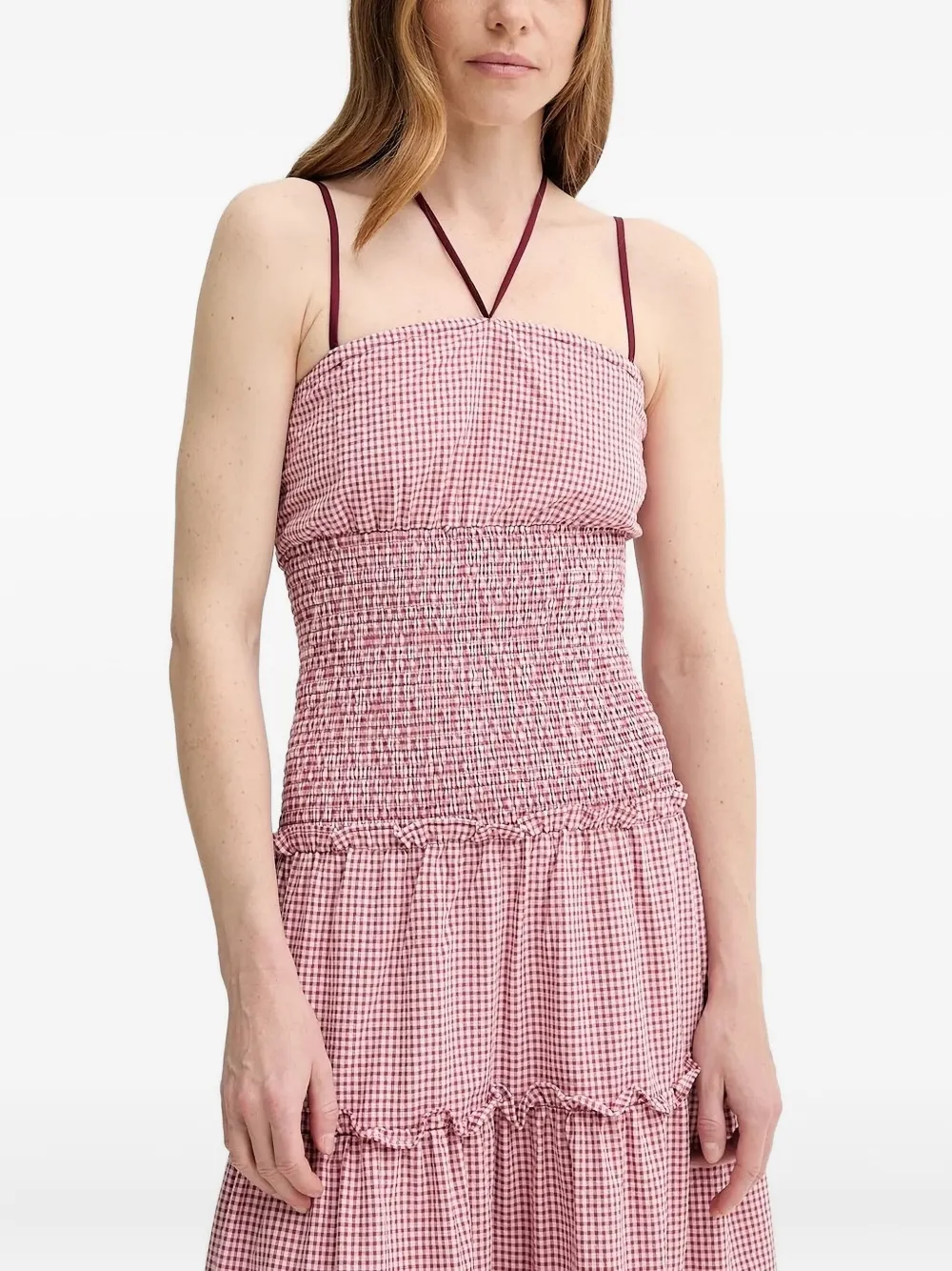 Платье макси в сборку в клетку гингем ALOHAS, красный
Платье макси в сборку в клетку гингем ALOHAS, красный