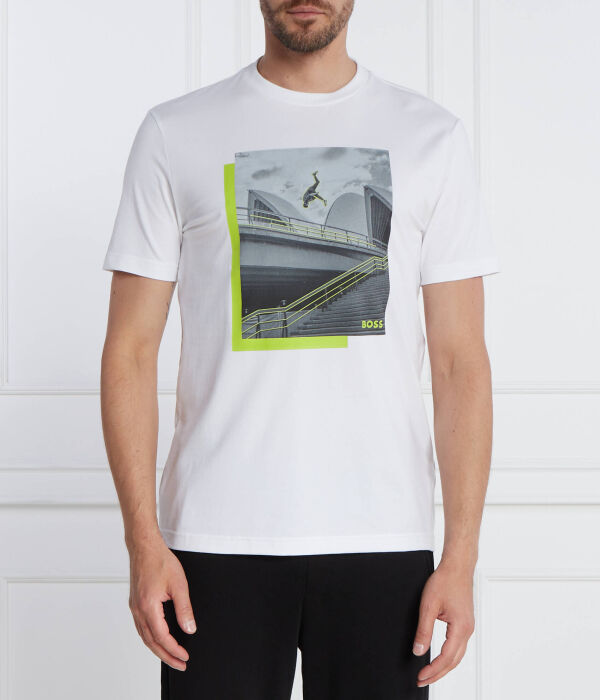 Футболка 10 Regular fit Boss Green, белый 
Футболка 10 Regular fit Boss Green, белый