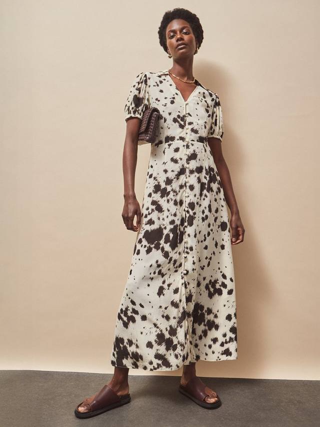 Платье-рубашка с абстрактным анималистичным принтом Ro&Zo, Brown/Multi
Платье-рубашка с абстрактным анималистичным принтом Ro&Zo, Brown/Multi