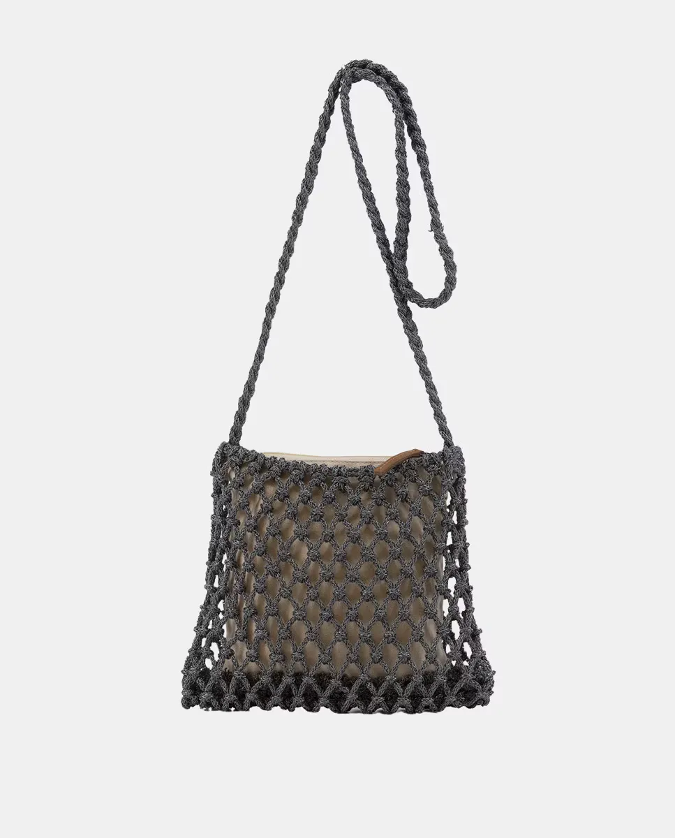 Сумка через плечо из металлизированной плетеной веревки Simó Sastre, черный
Сумка через плечо из металлизированной плетеной веревки Simó Sastre, черный