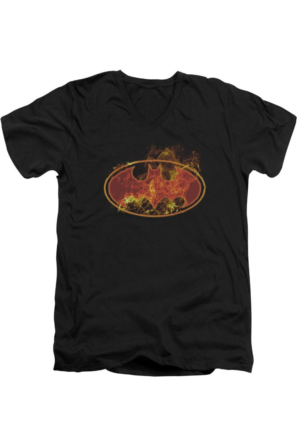 Футболка с коротким рукавом и V-образным вырезом для взрослых с логотипом Batman Flames Gildan, черный
Футболка с коротким рукавом и V-образным вырезом для взрослых с логотипом Batman Flames Gildan, черный