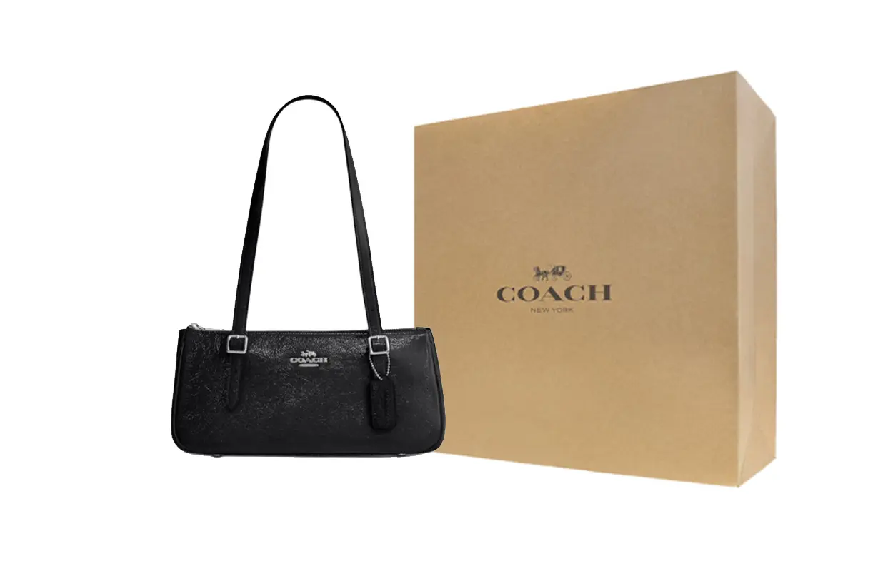 COACH Кожаная сумка сумка-багет Боулинг шар Плечевая сумка Большая женская черная 
COACH Кожаная сумка сумка-багет Боулинг шар Плечевая сумка Большая женская черная