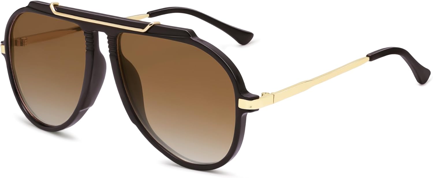 Солнцезащитные очки-авиаторы SOJOS в стиле ретро 70-х и 90-х годов для женщин и мужчин, модные винтажные квадратные солнцезащитные очки SJ2693, Brown Frame Brown Grading Lens
Солнцезащитные очки-авиаторы SOJOS в стиле ретро 70-х и 90-х годов для женщин и мужчин, модные винтажные квадратные солнцезащитные очки SJ2693, Brown Frame Brown Grading Lens