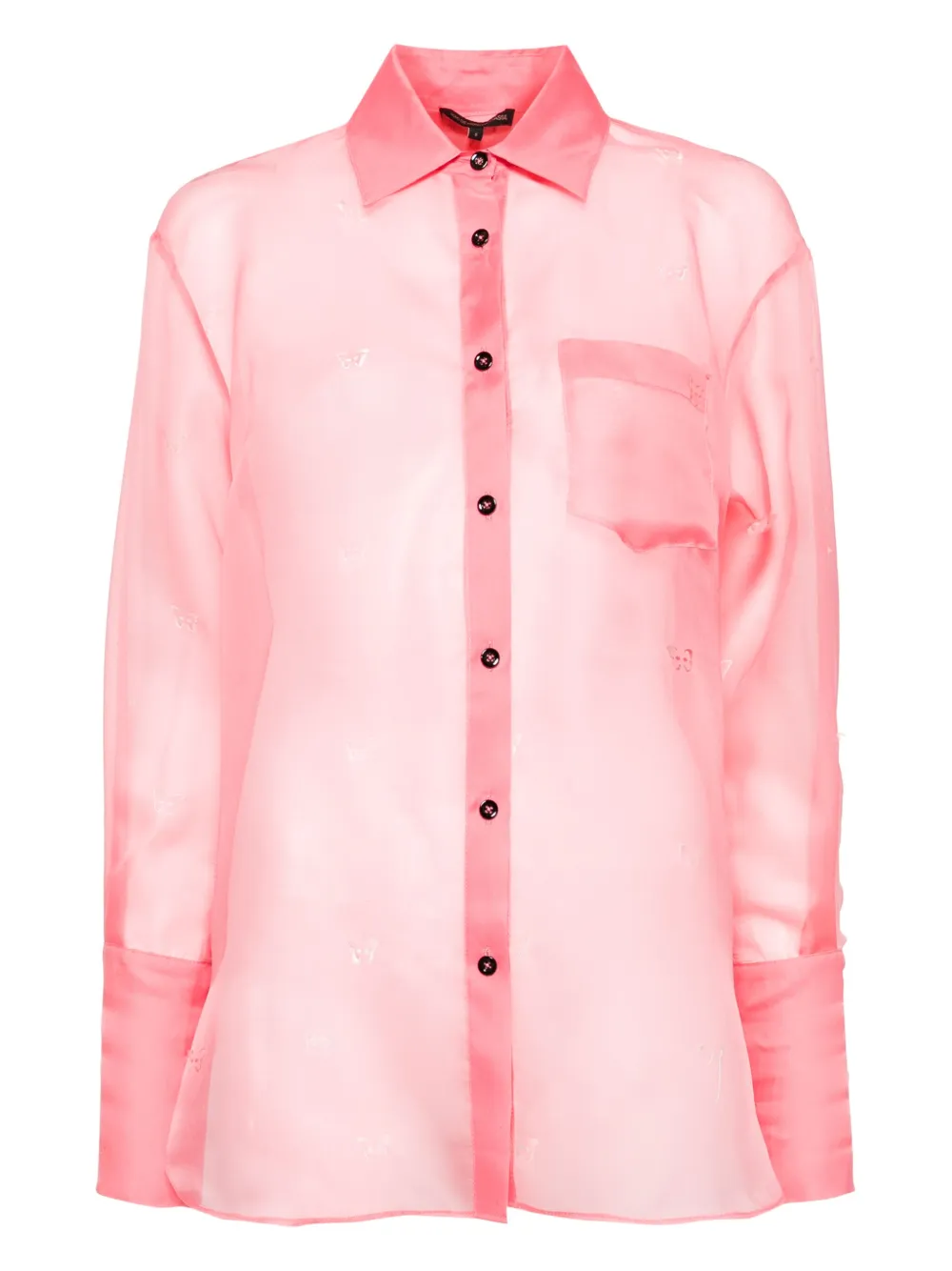 Рубашка из органзы с вырезами Kiki de Montparnasse, розовый 
Рубашка из органзы с вырезами Kiki de Montparnasse, розовый