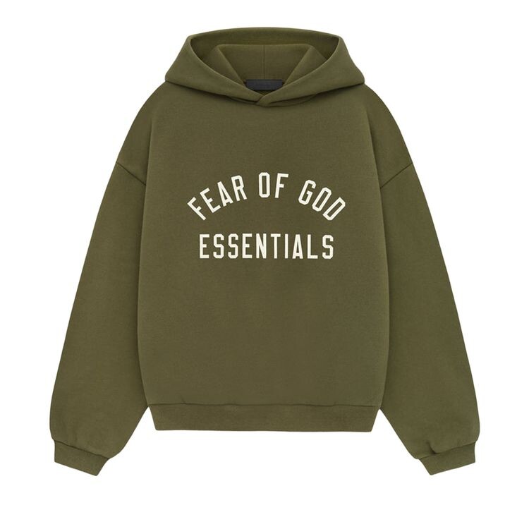 Худи Fear of God Essentials Kids Fleece Hoodie Military, зеленый 
Худи Fear of God Essentials Kids Fleece Hoodie Military, зеленый