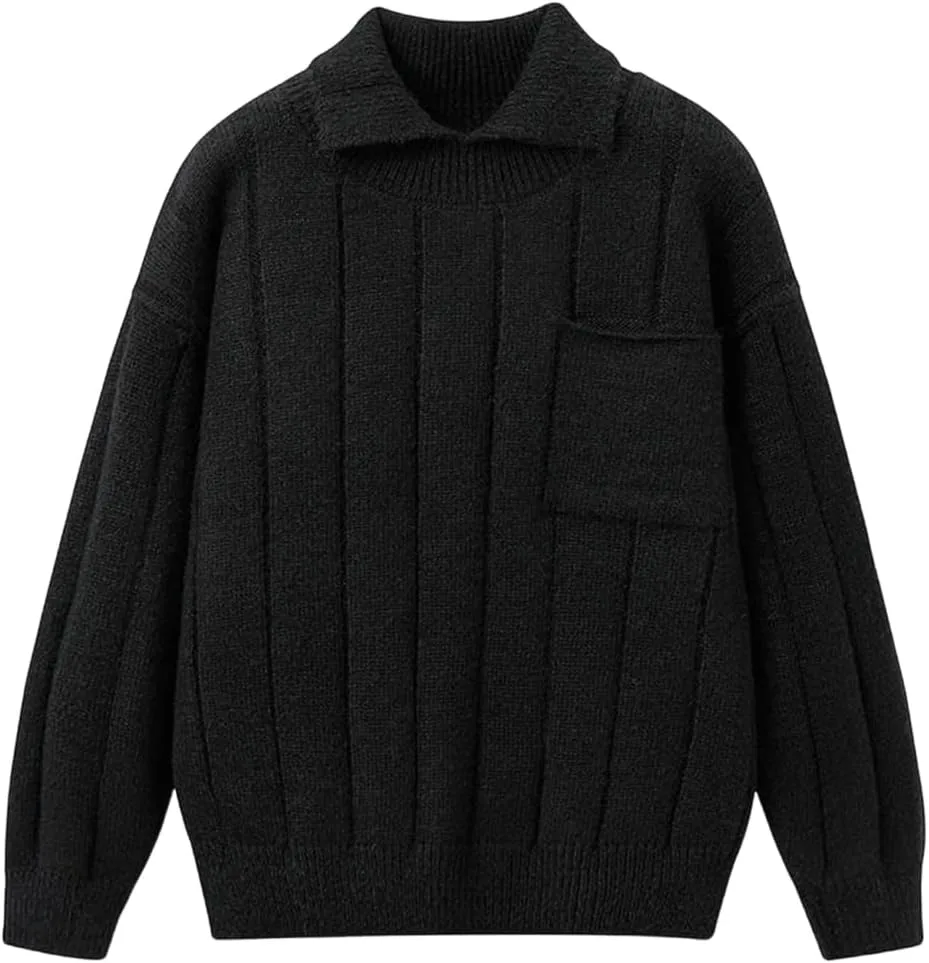 Мужской повседневный пуловер с лацканами
Мужской повседневный пуловер с лацканами