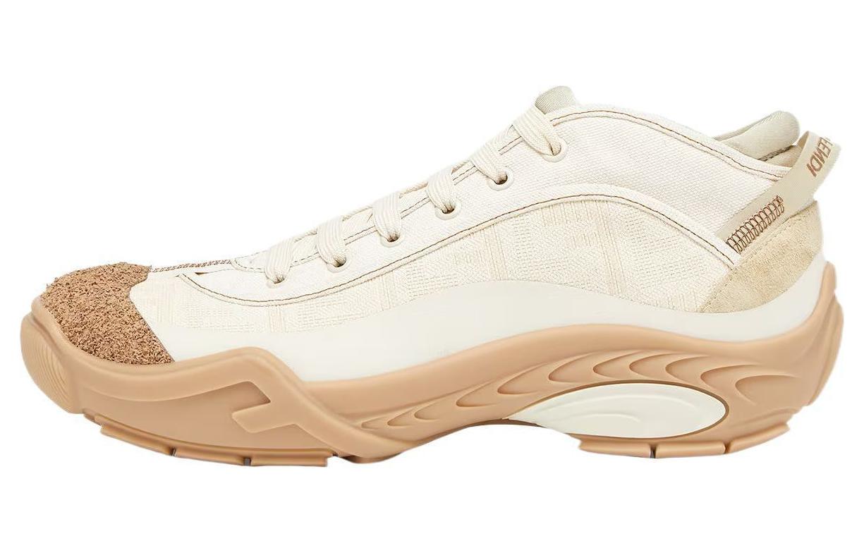 Белые кроссовки FENDI с монограммой и шнуровкой 
Белые кроссовки FENDI с монограммой и шнуровкой