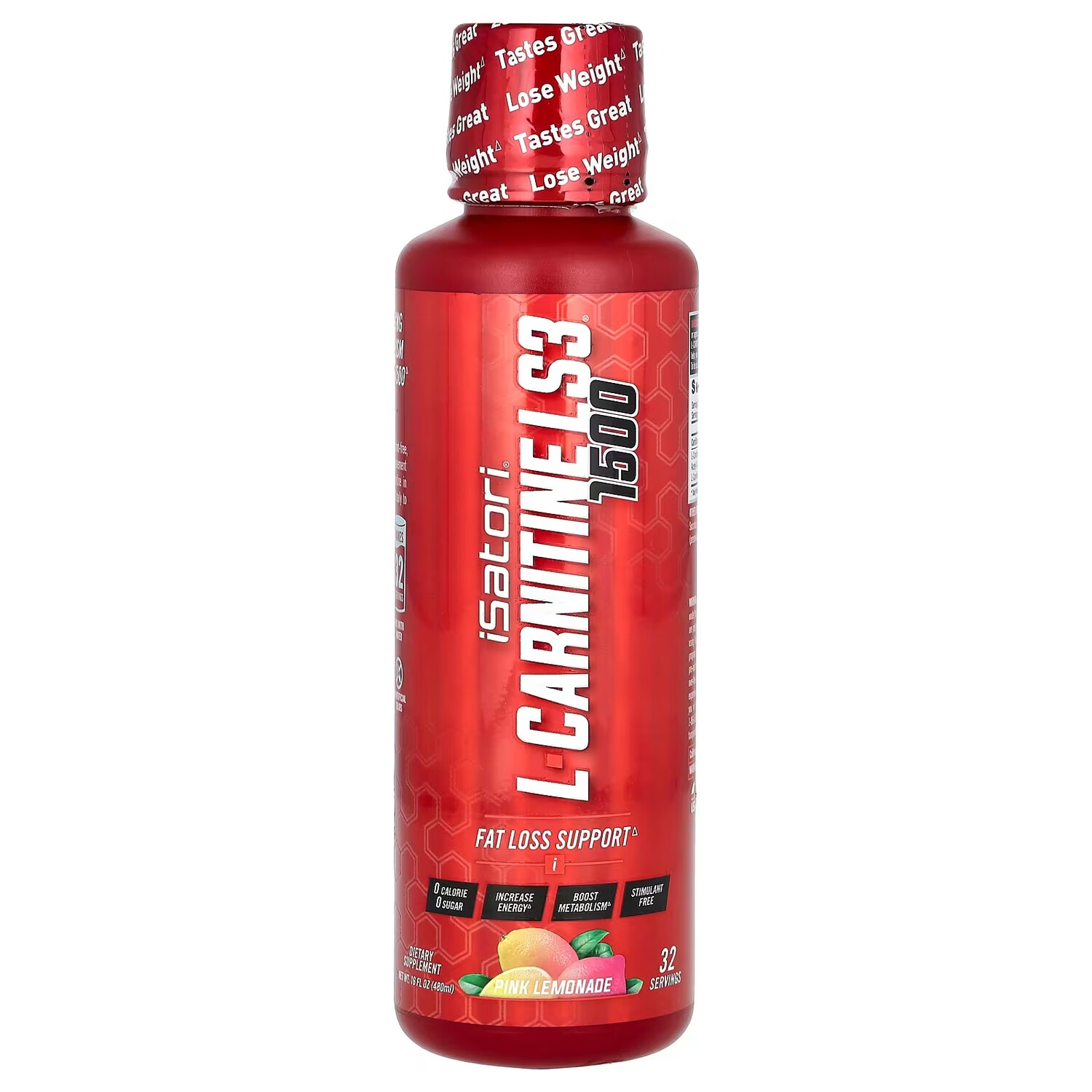 Isatori L-Carnitine LS3 1500 Розовый лимонад, 16 жидких унций (480 мл)
Isatori L-Carnitine LS3 1500 Розовый лимонад, 16 жидких унций (480 мл)